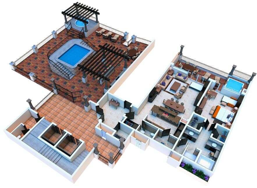 One Bedroom Master Suite Penthouse, Up to 5 people