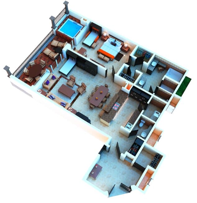 One Bedroom Master Suite, Up to 5 people