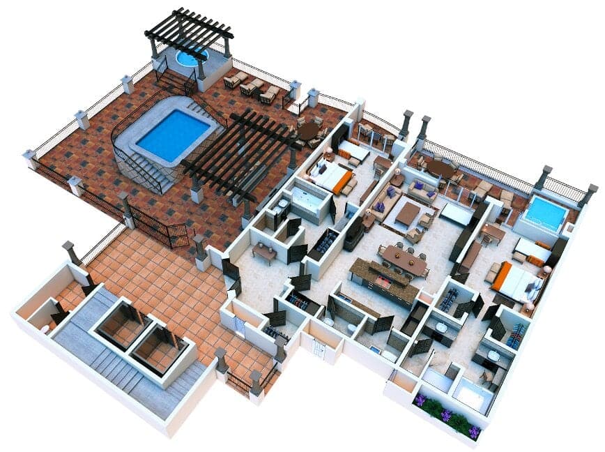 Two Bedroom Master Suite Penthouse, Up to 8 people