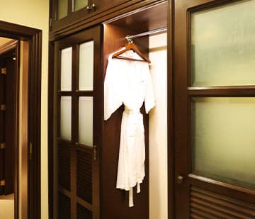 Closet and bathrobe