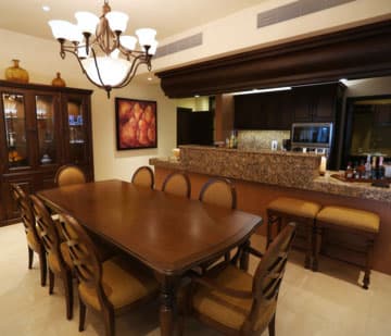 Room with full Kitchen and dining room